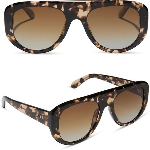 DIFF Morgan Oversized Designer Aviator Sunglasses for Women | UV400 Polarized Protection in Saudi Arabia