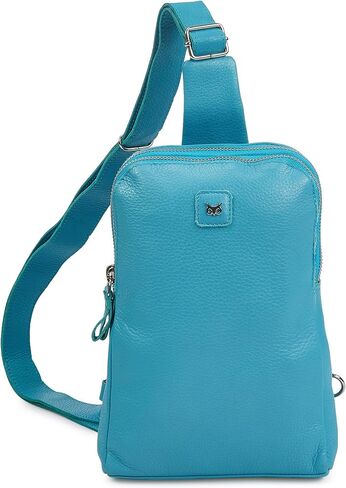 حقيبة Wise Owl Accessories من الجلد الحقيقي للسفر للنساء والرجال، محفظة كروس أمامية للصدر مع فتحات لبطاقة الائتمان in Kuwait