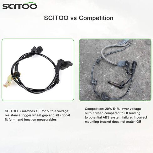 SCITOO 1PCS Right+Front ABS Wheel Speed Sensor ALS1120 5273332 5273332AC fit for 2001-2010 for Chrysler PT Cruiser, 2000-2005 for Dodge Neon, 2003-2005 for Dodge SX 2.0, 2000-2002 for Chrysler Neon in Saudi Arabia