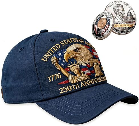 Marine Corps 250th Anniversary USA Hat Embroidered Distressed Adjustable Marines Eagle with Coin for Free in Saudi Arabia