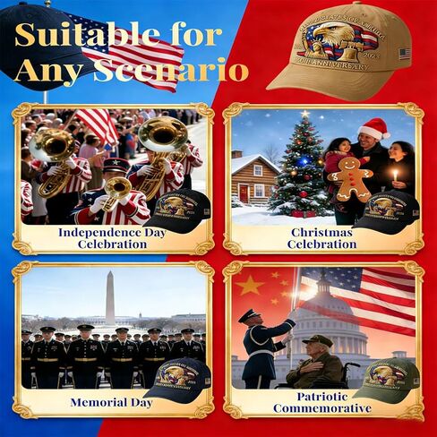 Marine Corps 250th Anniversary USA Hat Embroidered Distressed Adjustable Marines Eagle with Coin for Free in Saudi Arabia