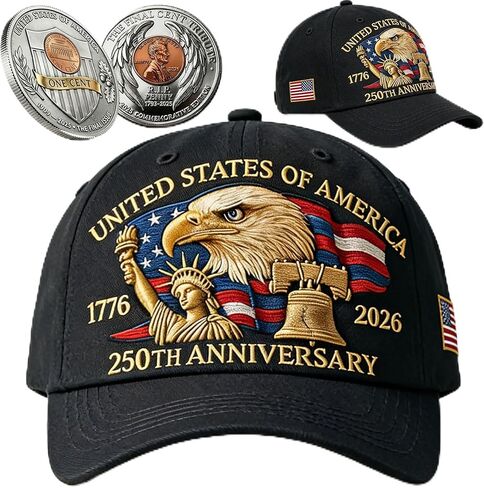 Marine Corps 250th Anniversary USA Hat Embroidered Distressed Adjustable Marines Eagle with Coin for Free in Saudi Arabia