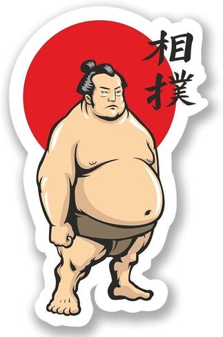Sumo Wrestler Sticker for Scrapbooking Waterproof Vinyl Stickers for Water Bottle, Laptop & Phone Case 50 Pack in Saudi Arabia