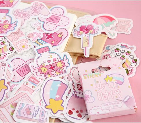 مجموعة ملصقات ورقية من Kawaii (6 مجموعة، 276 قطعة) ملصقات زخرفية للقطط اللطيفة والنباتات النضرة على شكل كوكب الحوت وندفة الثلج والمشروبات الباردة والقطط اللطيفة لمخطط ألبوم القصاصات in Saudi Arabia