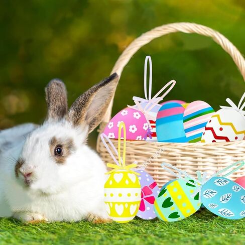 Easter Ornaments,12PCS Hanging Eggs Easter Decorations for Tree in Saudi Arabia