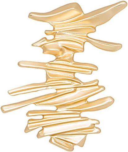 Gold Plated Irregular Geommetric Brooch Lapel Pin for Women Girls Men - Fashion for Sweater Hat Dresses Suit Badges Backpack Coat Clothing Decoration Collar Brooches Pins Unique Jewelry in Saudi Arabia