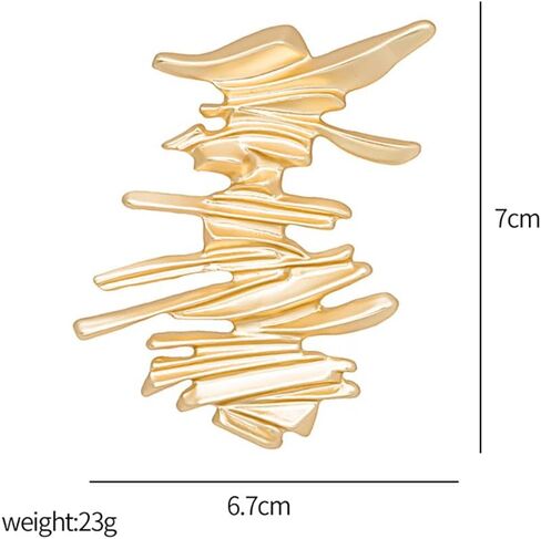 Gold Plated Irregular Geommetric Brooch Lapel Pin for Women Girls Men - Fashion for Sweater Hat Dresses Suit Badges Backpack Coat Clothing Decoration Collar Brooches Pins Unique Jewelry in Saudi Arabia