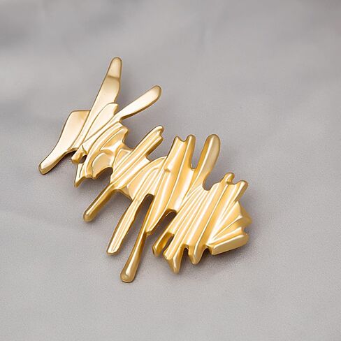 Gold Plated Irregular Geommetric Brooch Lapel Pin for Women Girls Men - Fashion for Sweater Hat Dresses Suit Badges Backpack Coat Clothing Decoration Collar Brooches Pins Unique Jewelry in Saudi Arabia