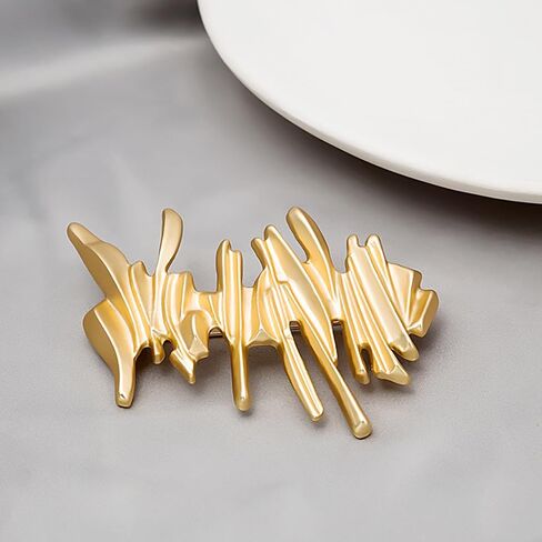 Gold Plated Irregular Geommetric Brooch Lapel Pin for Women Girls Men - Fashion for Sweater Hat Dresses Suit Badges Backpack Coat Clothing Decoration Collar Brooches Pins Unique Jewelry in Saudi Arabia