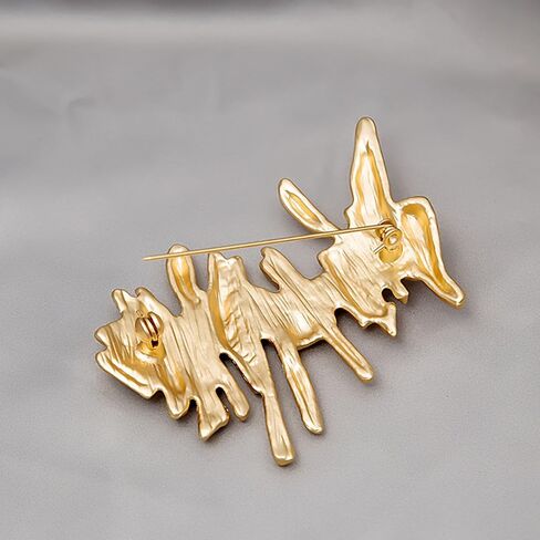 Gold Plated Irregular Geommetric Brooch Lapel Pin for Women Girls Men - Fashion for Sweater Hat Dresses Suit Badges Backpack Coat Clothing Decoration Collar Brooches Pins Unique Jewelry in Saudi Arabia