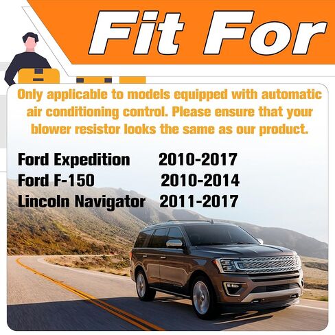HVAC Control Module Blower Motor Resistor Compatible with 2009-2017 Ford Expedition,2009-2014 F-150, 2011-2017 Lincoln Navigator.Replace# BL3Z-19E624-A in Saudi Arabia