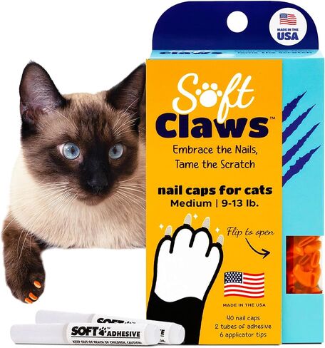 Soft Claws Safe Scratch-Free Solution for Cats - CLS (Cleat Lock System), Size: Medium, Color: Black in Saudi Arabia