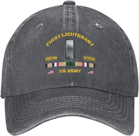 Us First Lieutenant Rank Insignia Emblem(1lt, O‑2) Desert Storm Veteran Stylish Carbon-Colored Water-Resistant Denim Cowboy Hat Outdoor Adventures All Seasons3 in Saudi Arabia