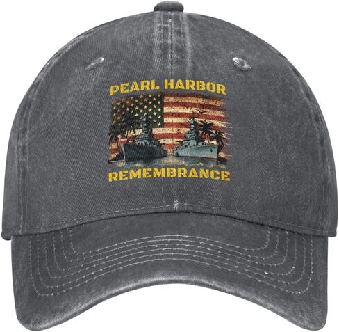 Hawaii USA Flag Pearl Harbor Remembrance Day Stylish Carbon-Colored Water-Resistant Denim Cowboy Hat Outdoor Adventures All Seasons3 in Saudi Arabia