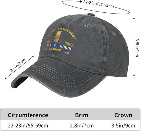 Us Second Lieutenant Rank Insignia Emblem(2lt, O‑1) Korean War Veteran Stylish Carbon-Colored Water-Resistant Denim Cowboy Hat Outdoor Adventures All Seasons8 in Saudi Arabia