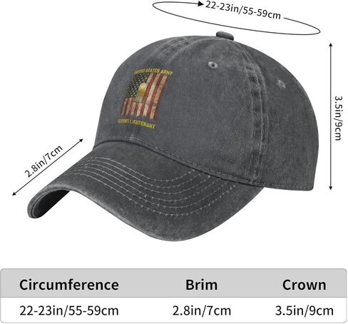 Us Second Lieutenant Rank Insignia Emblem(2lt, O‑1) USA Flag Stylish Carbon-Colored Water-Resistant Denim Cowboy Hat Outdoor Adventures All Seasons2 in Saudi Arabia