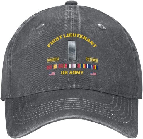 Us First Lieutenant Rank Insignia Emblem(1lt, O‑2) Afghanistan War Retired Stylish Carbon-Colored Water-Resistant Denim Cowboy Hat Outdoor Adventures All Seasons4 in Saudi Arabia