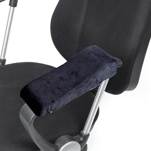 Generic Armrest Pad, Memory Foam Arm Pads with Elastic Strap, Ergonomic Elbow Support Chair Arm Rest Cover for Computer Chair, Black in Saudi Arabia