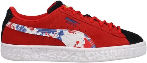 PUMA Kids Boys Suede Splash Lace Up Sneakers Shoes Casual - Red in Saudi Arabia