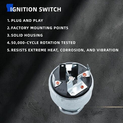 Ignition Switch for John Deere 210C 310C 310E 310G 315C 315SJ 410C 410D 410G 710B 710D 710G 3510 3520 570B 670B 670C 670D 770B 770C 870D Replace AT195301 AR47458 AR58126 in Saudi Arabia