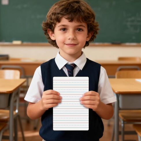 4 قطع من ألواح المسح الجافة الصغيرة، ألواح بيضاء مبطنة مزدوجة الجوانب مقاس 6 × 9 بوصة للطلاب والمعلمين - لوحات قابلة لإعادة الاستخدام للرياضيات واللغة الإنجليزية وممارسة الكتابة اليدوية، مثالية للتعلم في الفصول الدراسية والمدرسة المنزلية in Kuwait