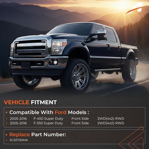 غطاء مركز العجلة متوافق مع Ford F-450 F-550 Super Duty 2005-2016، أمامي 10 العروة RWD استبدال # 5C3Z1130MA in Kuwait