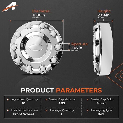 غطاء مركز العجلة متوافق مع Ford F-450 F-550 Super Duty 2005-2016، أمامي 10 العروة RWD استبدال # 5C3Z1130MA in Kuwait