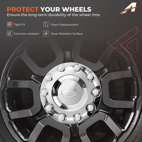 غطاء مركز العجلة متوافق مع Ford F-450 F-550 Super Duty 2005-2016، أمامي 10 العروة RWD استبدال # 5C3Z1130MA in Kuwait