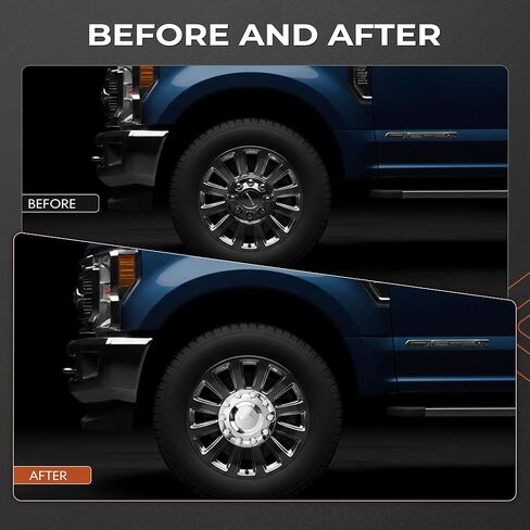 غطاء مركز العجلة متوافق مع Ford F-450 F-550 Super Duty 2005-2016، أمامي 10 العروة RWD استبدال # 5C3Z1130MA in Kuwait