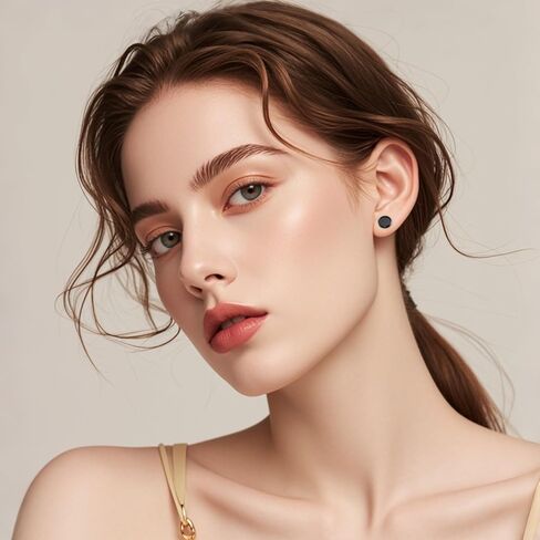 9 Pairs Fake Gauge Earrings, Stainless Steel Stud Earrings Faux Gauge Earring Round Cheater Plug Earring for Men Women in Saudi Arabia