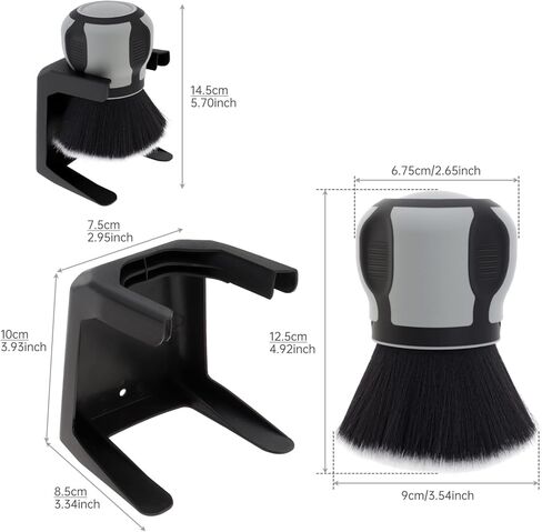ChgImposs Detail Brushes Car Detailing, Tire Shine Brush, Automotive Interior Dusting Brush with Storage Rack, Covers Clean Large Area Inside or Outside Vehicles in Saudi Arabia