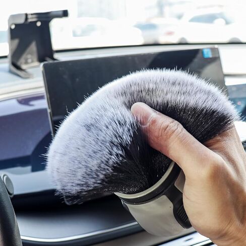 ChgImposs Detail Brushes Car Detailing, Tire Shine Brush, Automotive Interior Dusting Brush with Storage Rack, Covers Clean Large Area Inside or Outside Vehicles in Saudi Arabia