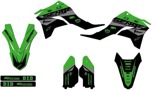 2020-2023 KLX 300 R Binary Green Senge Graphics Complete Kit Compatible with Kawasaki in Saudi Arabia
