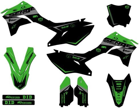 2020-2023 KLX 300 R Binary Green Senge Graphics Complete Kit Compatible with Kawasaki in Saudi Arabia
