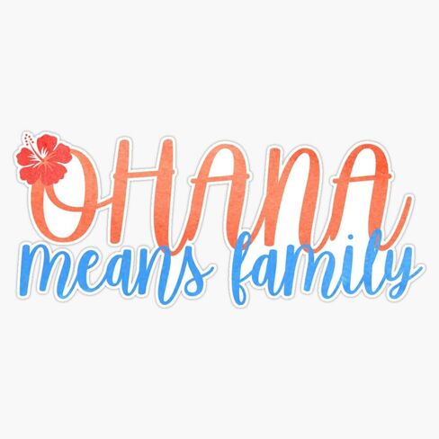 Ohana يعني الأسرة ملصق فينيل ملصق مضاد للمياه المحمول جدار نافذة ملصقات للسيارة متعددة الأشكال 5" in Saudi Arabia