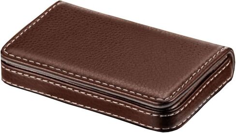 Business Card Holder, Business Card Wallet Leather Business Card Case Pocket Business Name Card Holder with Magnetic Shut, Credit Card ID Case wallet, Coffee in Saudi Arabia