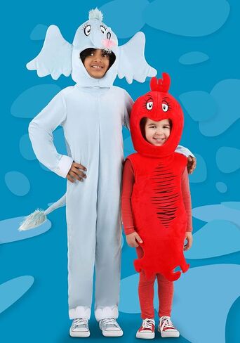 Dr. Seuss Horton Kids Costume - Velour Jumpsuit with Foam Ears and Embroidered Details in Saudi Arabia