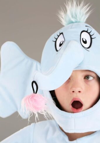 Dr. Seuss Horton Kids Costume - Velour Jumpsuit with Foam Ears and Embroidered Details in Saudi Arabia