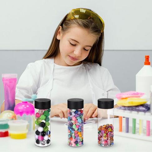 24 Pcs Clear Plastic Bottles Empty Sensory Bottles with Caps PET Plastic Juice Reusable Leakproof Drink Container Bulk for Juice Milk (12 OZ/350 ml, Black Lid) in Saudi Arabia
