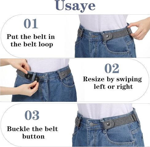 4pcs No Buckle Belt, Elastic Buckle Belt Adjustable Toddler Belts Baby Belts For Girls Boys Toddler Kids (White, Grey, Blue, Blue) in Saudi Arabia
