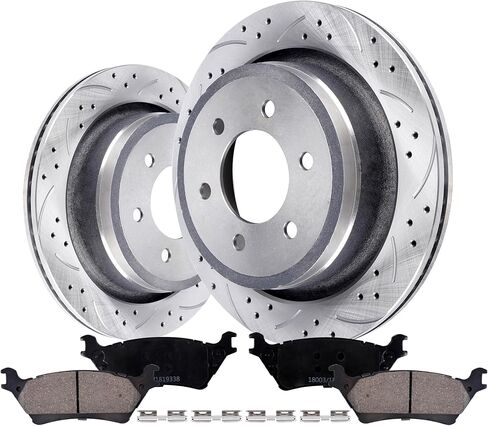 Rear Disc Brake Pads And Rotors Kit For Ford F-150 2012-2020, For Ford Lobo 2012-2013 With Ceramic Brake Pads,6-Lug Wheels in Saudi Arabia
