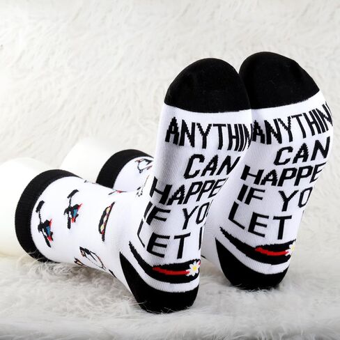 MBMSO Mary Musical Inspired Gift for Theatre Lover Movies Fan 2 Pairs Anything Can Happen If You Let It Musical Theatre Socks in Saudi Arabia