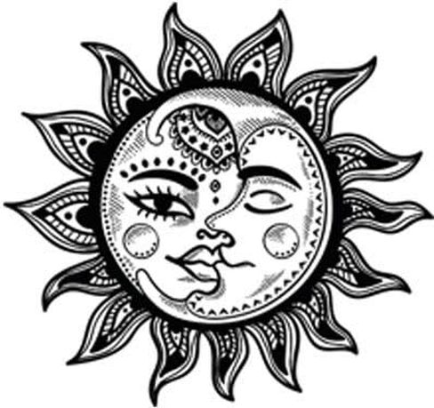 Pretty Black and White Boho Gypsy Tribal Cartoon Icon Round Metal 0.75" Lapel Pin Hat Shirt Pin Tie Tack Pinback in Saudi Arabia