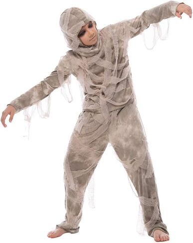 EraSpooky Halloween Mummy Costume Child Horror Fancy Dress Kids Egypt Costume in Saudi Arabia
