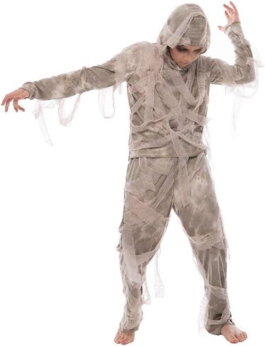 EraSpooky Halloween Mummy Costume Child Horror Fancy Dress Kids Egypt Costume in Saudi Arabia