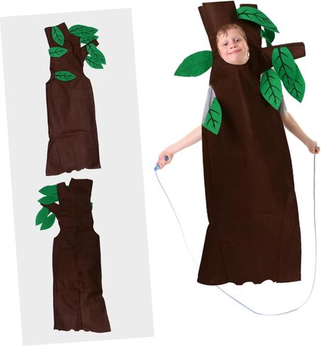 فستان Veemoon لحفلات الهالوين للأولاد والبنات، فستان شجرة تنكر بني اللون، فستان لعب الشخصيات in Kuwait