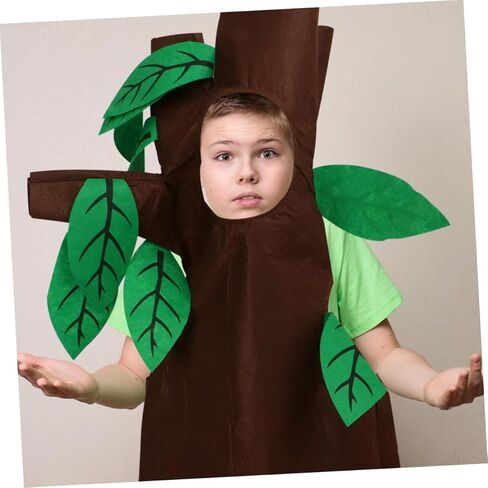 فستان Veemoon لحفلات الهالوين للأولاد والبنات، فستان شجرة تنكر بني اللون، فستان لعب الشخصيات in Kuwait