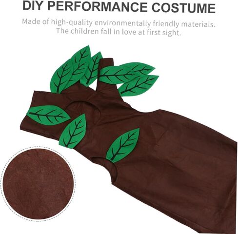 فستان Veemoon لحفلات الهالوين للأولاد والبنات، فستان شجرة تنكر بني اللون، فستان لعب الشخصيات in Kuwait