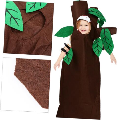 فستان Veemoon لحفلات الهالوين للأولاد والبنات، فستان شجرة تنكر بني اللون، فستان لعب الشخصيات in Kuwait