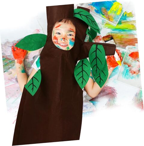 فستان Veemoon لحفلات الهالوين للأولاد والبنات، فستان شجرة تنكر بني اللون، فستان لعب الشخصيات in Kuwait